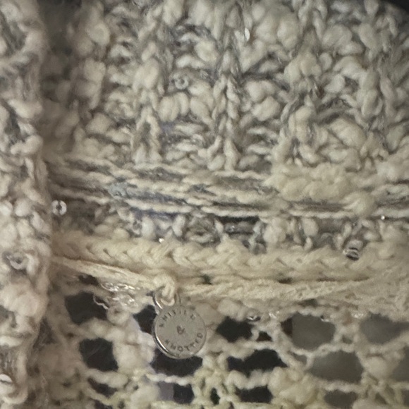 Anthropologie Cream Textured Women's Cardigan - Picture 2 of 5